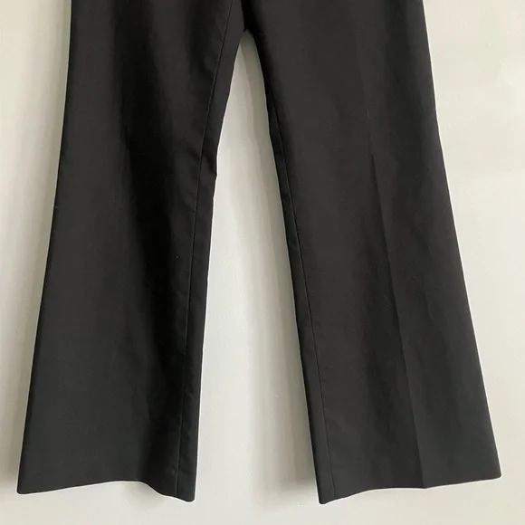 TALBOTS Black Slightly Flare Leg Mid Rise Trouser Size 6P - Picture 4 of 12